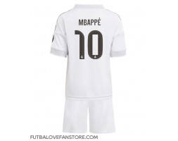 Real Madrid Kylian Mbappe #10 Domáci Detský futbalový dres 2025-26 Krátky Rukáv (+ trenírky)